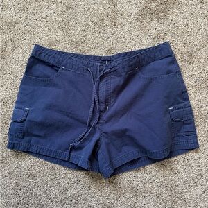 Classic Navy Women's Cargo Shorts with Drawstring Waist